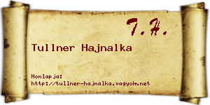 Tullner Hajnalka névjegykártya